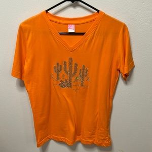 Women’s NWOT cactus V-neck shirt